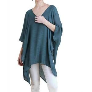 NEW UMGEE v-neck caftan tunic in seaweed